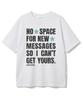 FUZZY SCAN New Message Oversized Short Sleeve T-Shirt White