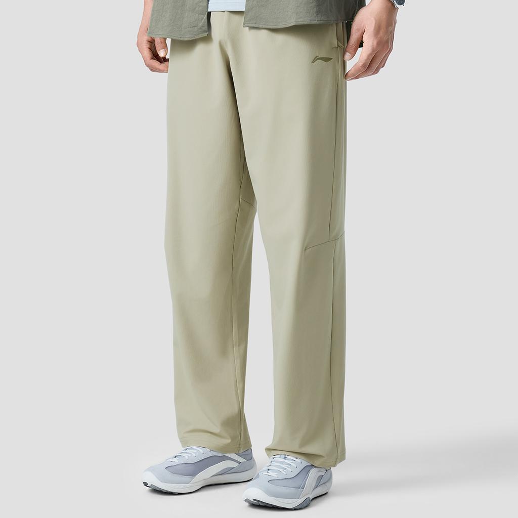 Li Ning Fitness Series Logo Stitching Sports Woven Casual Pants Men bottoms AYKW367-5