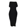 Women's Fashion Color Short-Sleeved Long Casual Dress