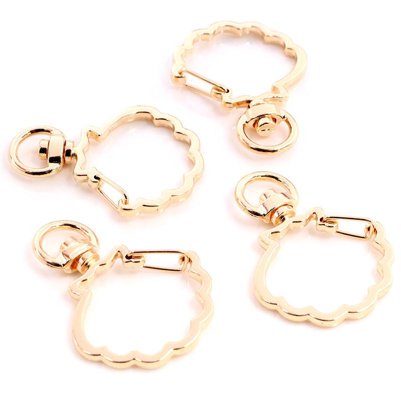 10pcs Cat Heart Snap Hook Trigger Clips Buckles For Keychain Lobster Lobster Clasp Hooks for Key Ring Clasp Jewelry Supplies