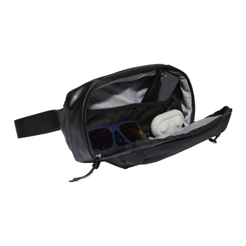 Adidas Polyester Fanny Pack, Shoulder Bag, Crossbody Bag Regular Unisex Black & Gray & Reflective Silver Adidas IB2675