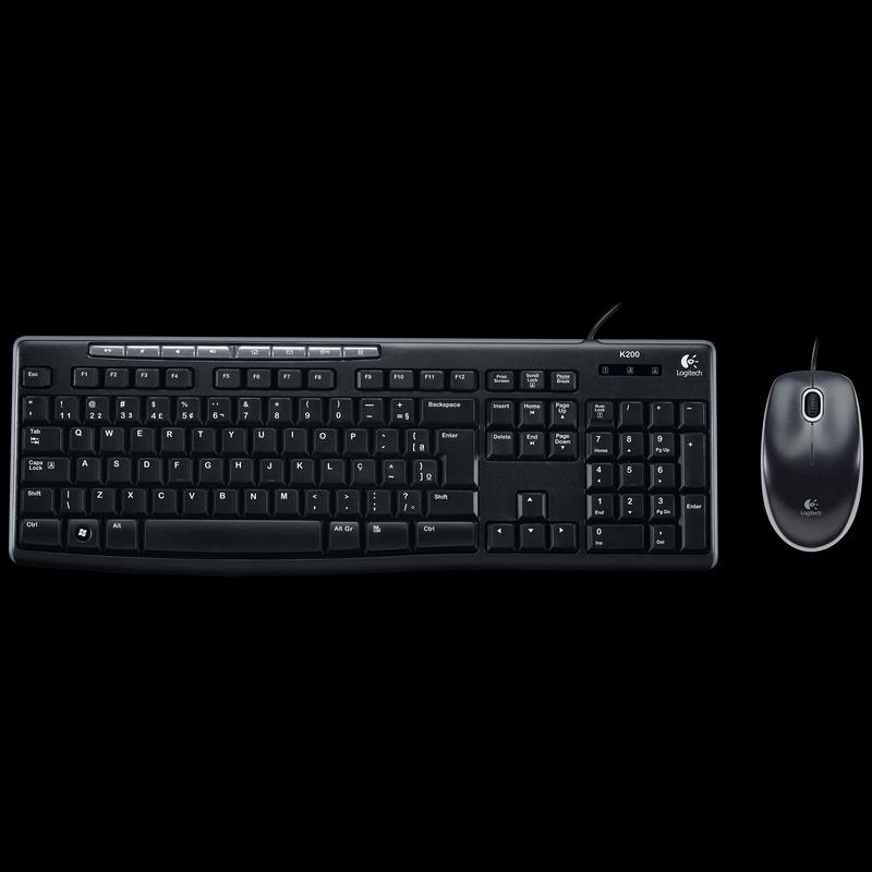 Logitech MK200 Wired Multimedia Keyboard and Mouse Combo