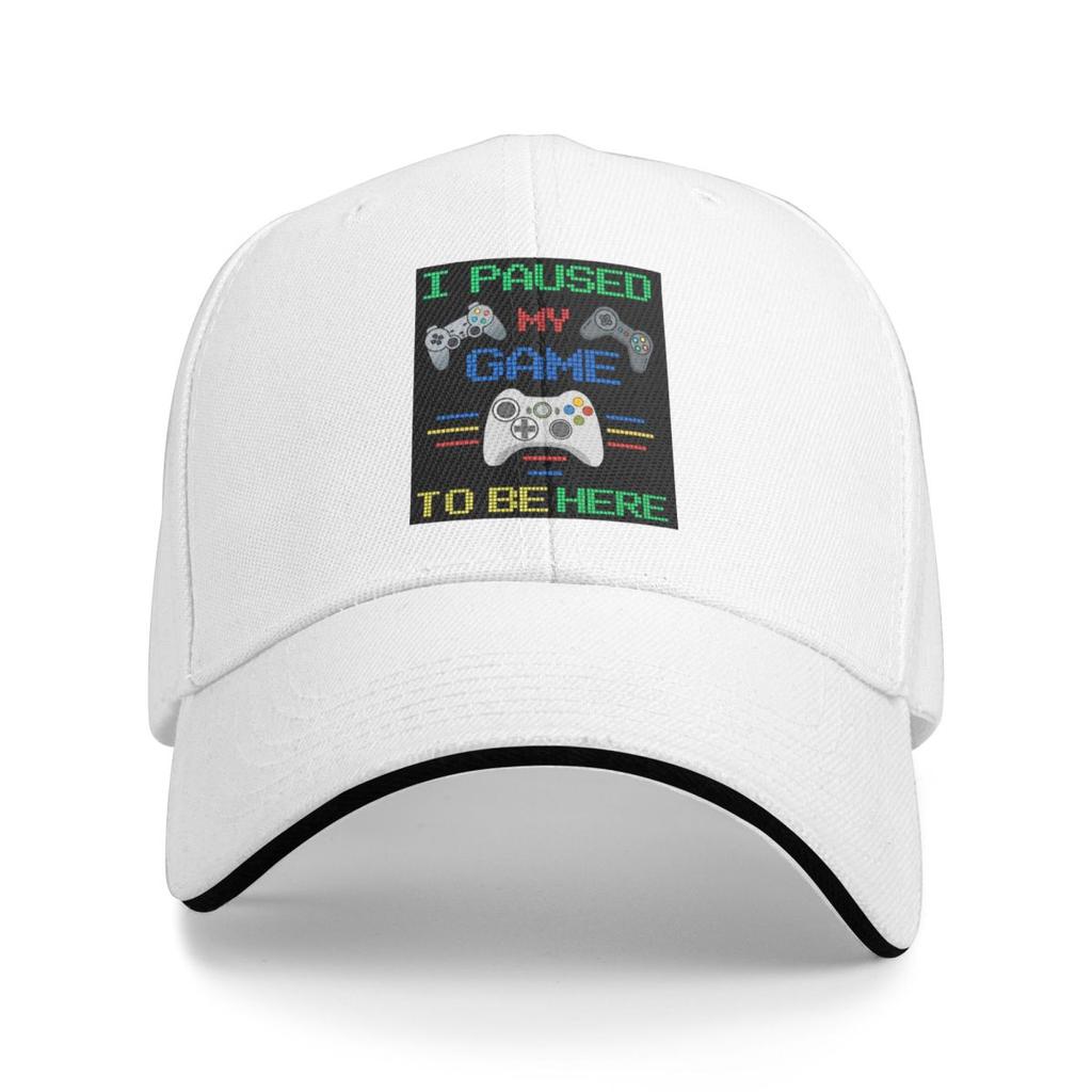 I Paused My Game To Be Here Game Controller Baseball Caps Snapback Baseball Hats Breathable Casual Casquette for Men And Women