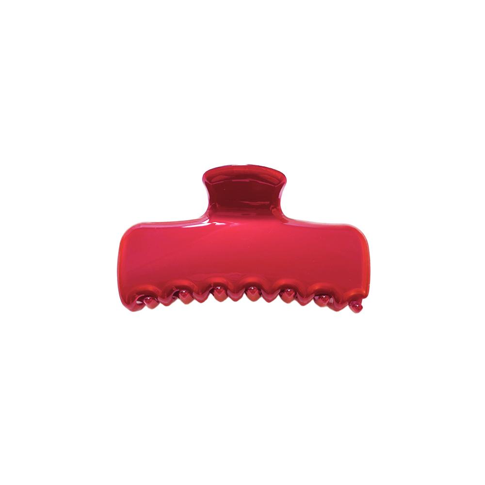 Luxury Wine Red Hair Styling Shark Clip for Girls - Versatile Acetate Claw Clip