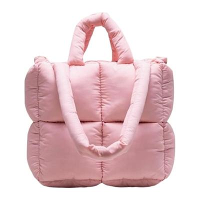 Kugelfisch Handtasche Mode Gesteppte Große Gepolsterte Handtasche Damen Baumwolle Winter Weiche Schultertasche SG