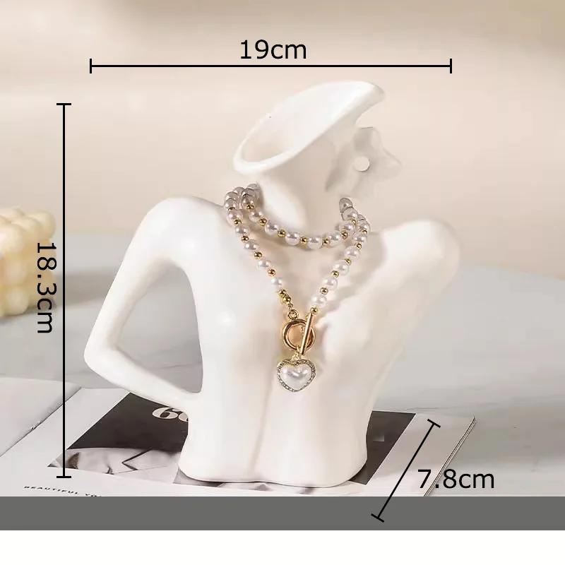 Elegant Dames Ceramic Vase Creative Figures Flower Pots Desk Decoration Flowers Arrangement Floral Vases Room Aesthetic Decor