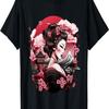 Geisha With Mount Fuji And Pagoda Cherry Blossom T-Shirt(50)