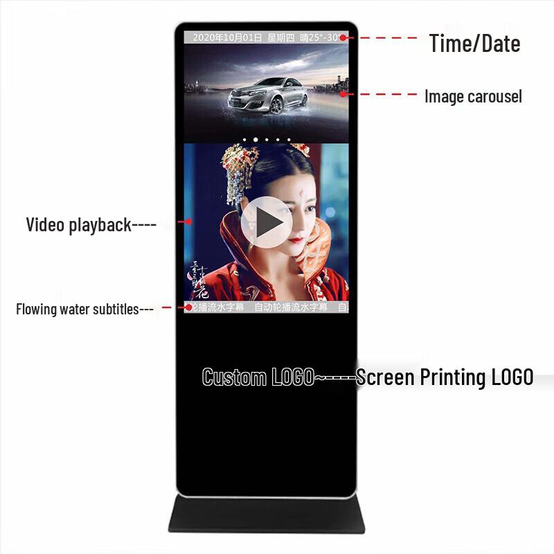 Yueyang Floor-Standing Commercial HD Advertising Display CN plug (adapter included)