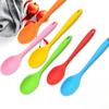 Para uma vida melhor 1 peça colher de silicone macio mexendo cabo longo utensílios de cozinha concha acessórios de cozinha