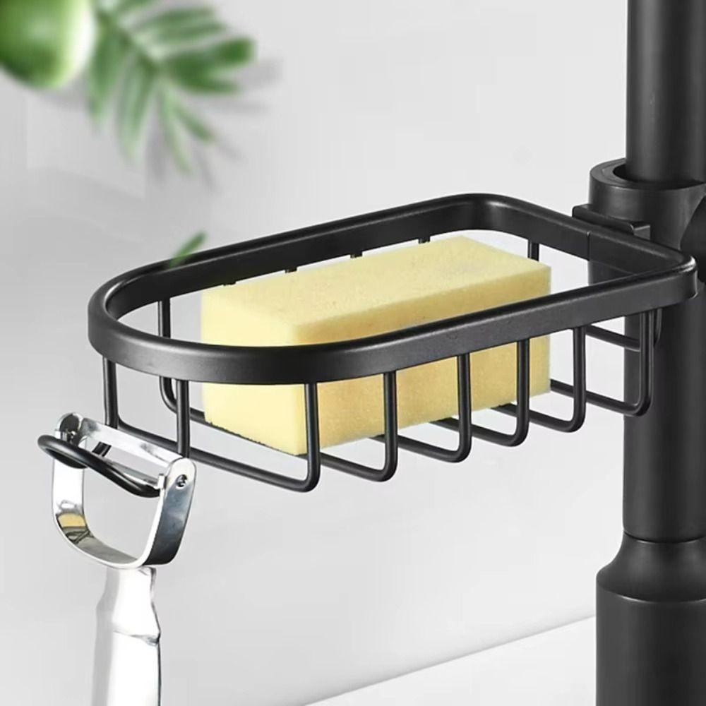 Space Aluminum Soap Dish Holder Single Layer Wall Mounted Heavy Duty Soap Tray Non-punched Easy To Install Shower Soap Saver
