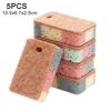 Esponja para lavar platos, pulpa de madera, Color algodón, esponja de limpieza mágica para eliminar óxido, cepillos, herramienta de lavado de cocina, 1/5/10 Uds.