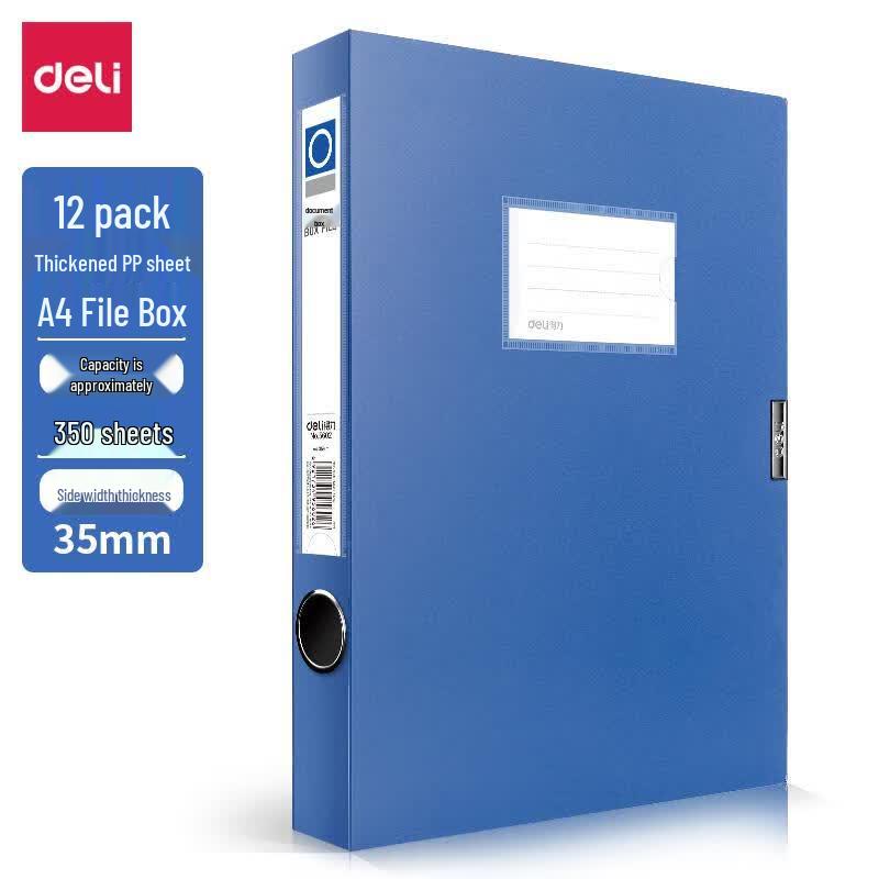 Deli 5602 Blue File Storage Boxes, 35mm Spine (5-Pack) синий