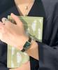 Lollalojeu Ms. Lola Malachite Textured Quilted Women'S Leather Watch