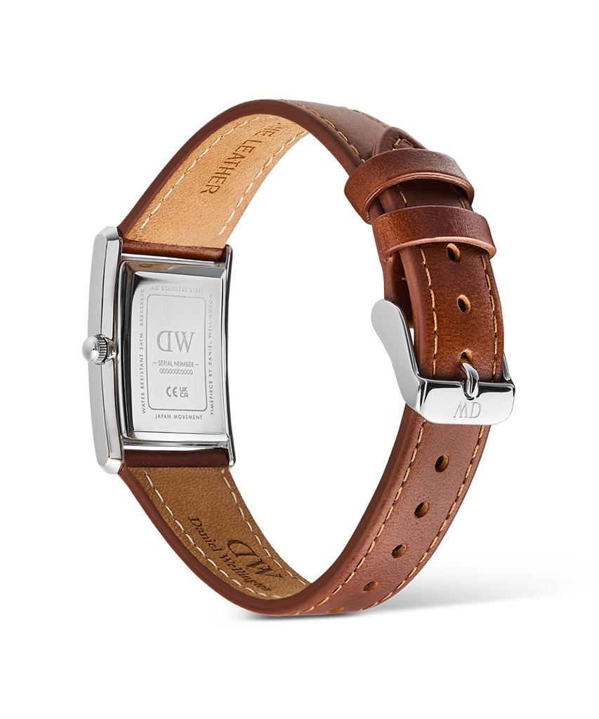 Danielwellingteon Bound Light Brown Arctic Blue Dial Vintage Brown Leather Watch