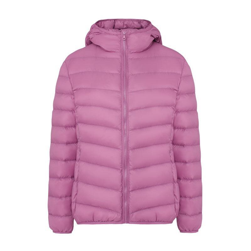 Korean Style Women's Hooded Down Jacket - Lightweight, Warm, Plus Size, Simple and Versatile for Autumn and Winter