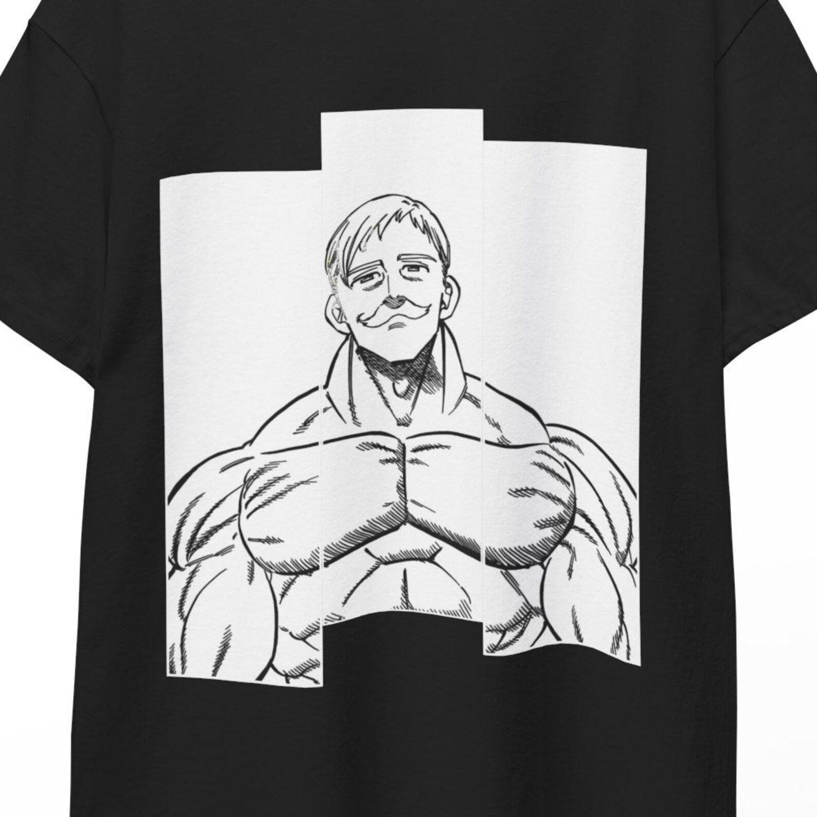 The Seven Deadly Sins Escanor Meliodas Shirt,Escanor T-Shirt,Nanatsu no Taizai Anime Tee,Meliodas Manga, Top Unisex Anime Gift Tee Style S