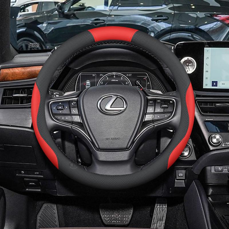 

Lexus ES Steering Wheel Cover for LS, UX, NX, RX, RZ, GX, LX, LM - No-Sew Design Default