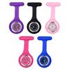 Nurse Watch with Second Hand, Reverse-Flip Silicone Analog Watch with Safety Pin, Cute, Perfect for Caregivers and Nursery Teachers
