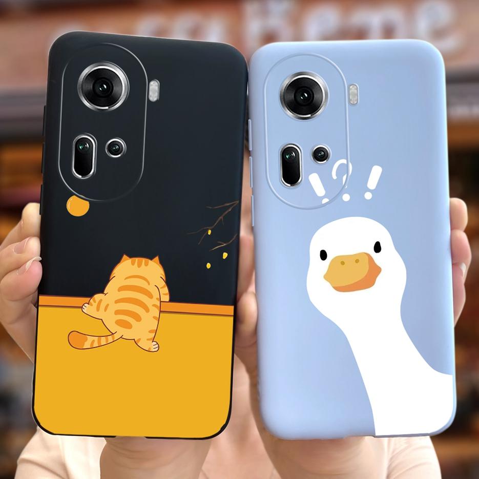 For Oppo Reno 11 5G Case CPH2599 Cute Fashion Painted Cover Soft Silicone Phone Case For Oppo Reno11 Pro Reno 11F Reno11 F Shell