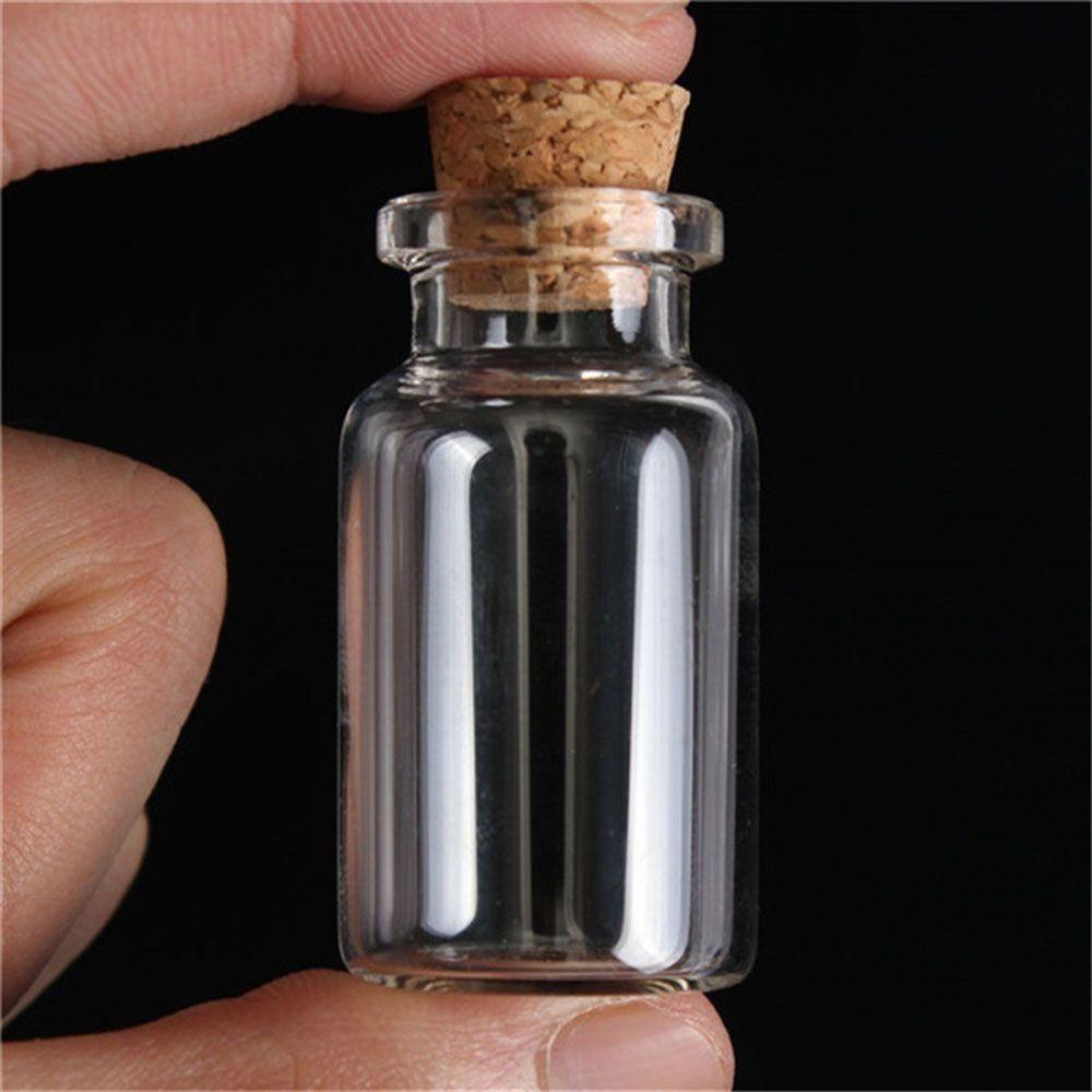 10ml Home Decoration Containers Mini Cork Stopper Glass Bottle Glass Craft Mini Messages Jar