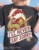 Vintage Badger Knife Comfort Colors® Tshirt, I'll Never Say Sorry Graphic Tees, Retro Edgy 90S Streetwear Sweater, Animal Lover Tanktop