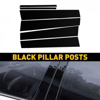 Zestaw 6 sztuk Błyszczące Czarne Słupki Drzwiowe Osłony Wykończeniowe Dla 2009-2013 Corolla Toyota