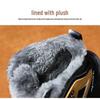 Plus-Size Men's Fleece-Lined High-Top Winter Snow Boots, Non-Slip, Wear-Resistant Martin Style.