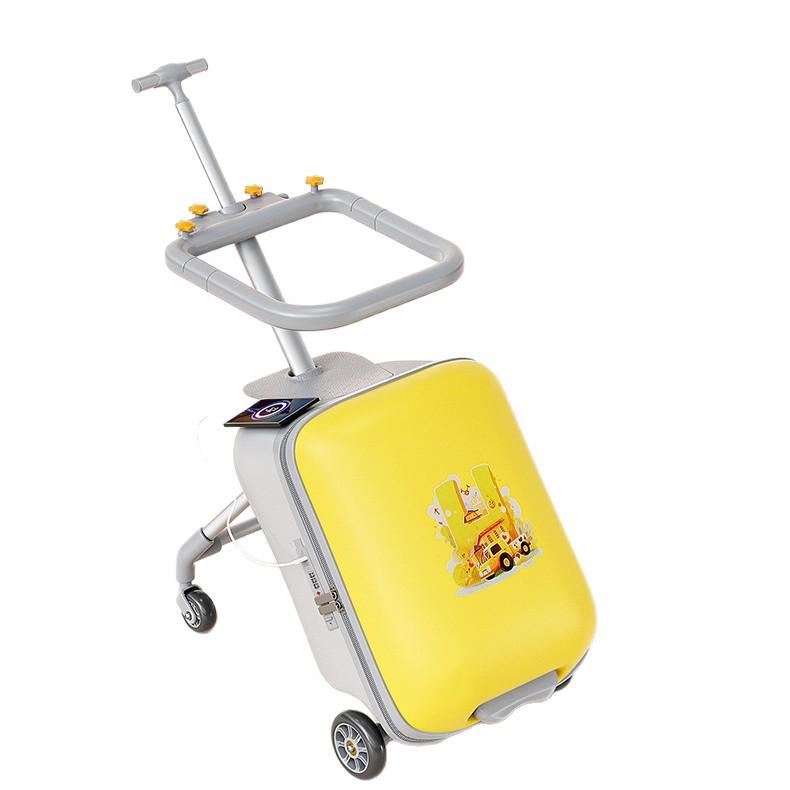 New 20-inch Children's Ride-on Carry-on Luggage with Password Lock and Detachable Trolley