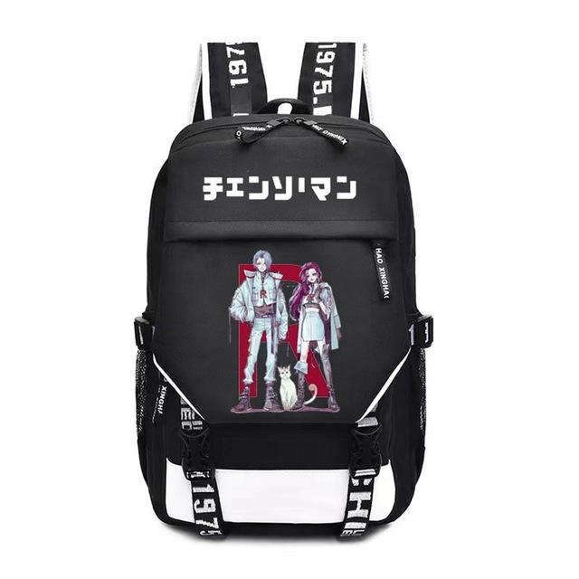 Animation, Chainsaw Man, Sac à dos, Sac de voyage d'extérieur, Cartable étudiant grande capacité.