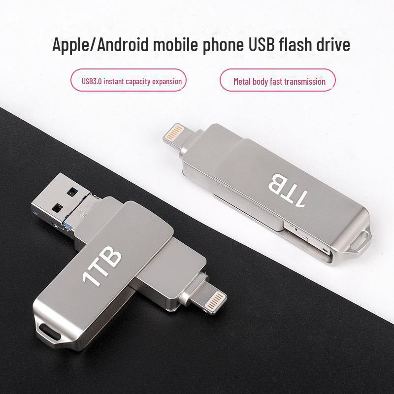 Высокоскоростной USB-флеш-накопитель 3-в-1: 1 ТБ и 512 ГБ для Apple, Android и ПК