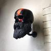 Motorcycle Helmet Rack Helmet Holder Skull With Beard-Helmet Rack Wall Mount