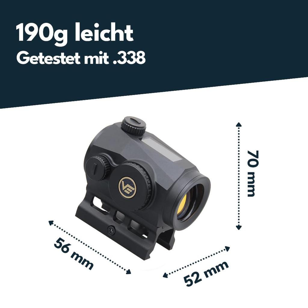 Vector Optics Scrapper 1x25 Solar Powered Multi Reticle Red Dot Sight SCRD-SM46 [First Arrival In 2025] Solar Powered Multi Reticle Scrapper