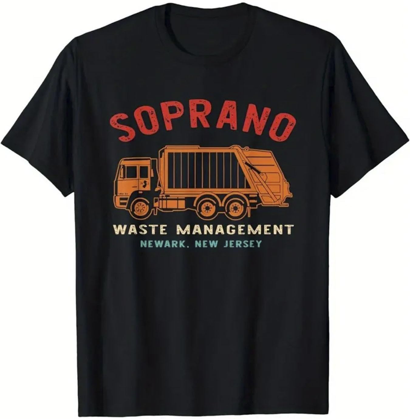 

Men s Soprano Waste Management Graphic T-Shirt - 100% Cotton, Casual Round Neck Short Sleeve Tee with Bold Print Design S разноцветный