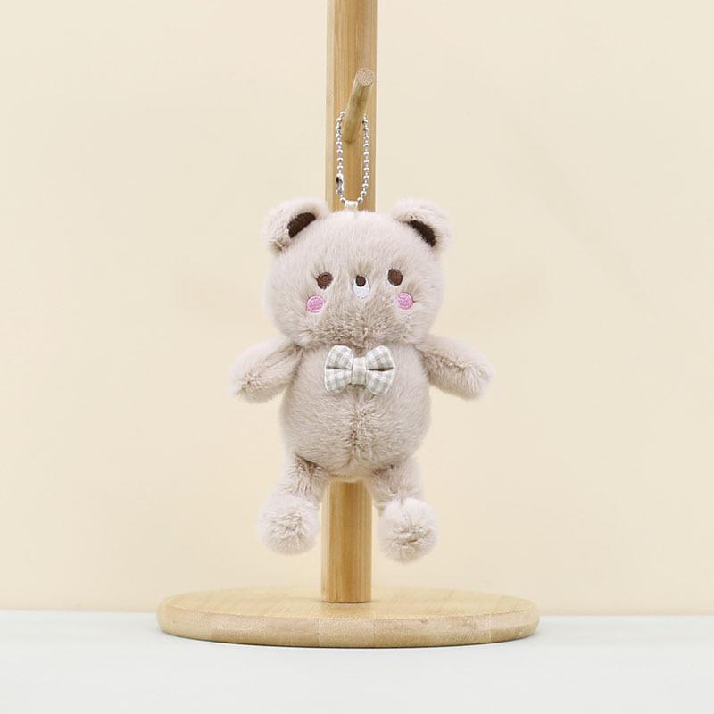 

Мягкий и приятный на ощупь плюшевый брелок в виде куклы-мишки в зеленых, серых, белых и светлых тонах, коричневый Light Brown Bear