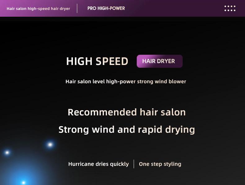 Foldable High-Speed Hair Dryer for Travel & Home, Portable with Constant Temperature & High Power