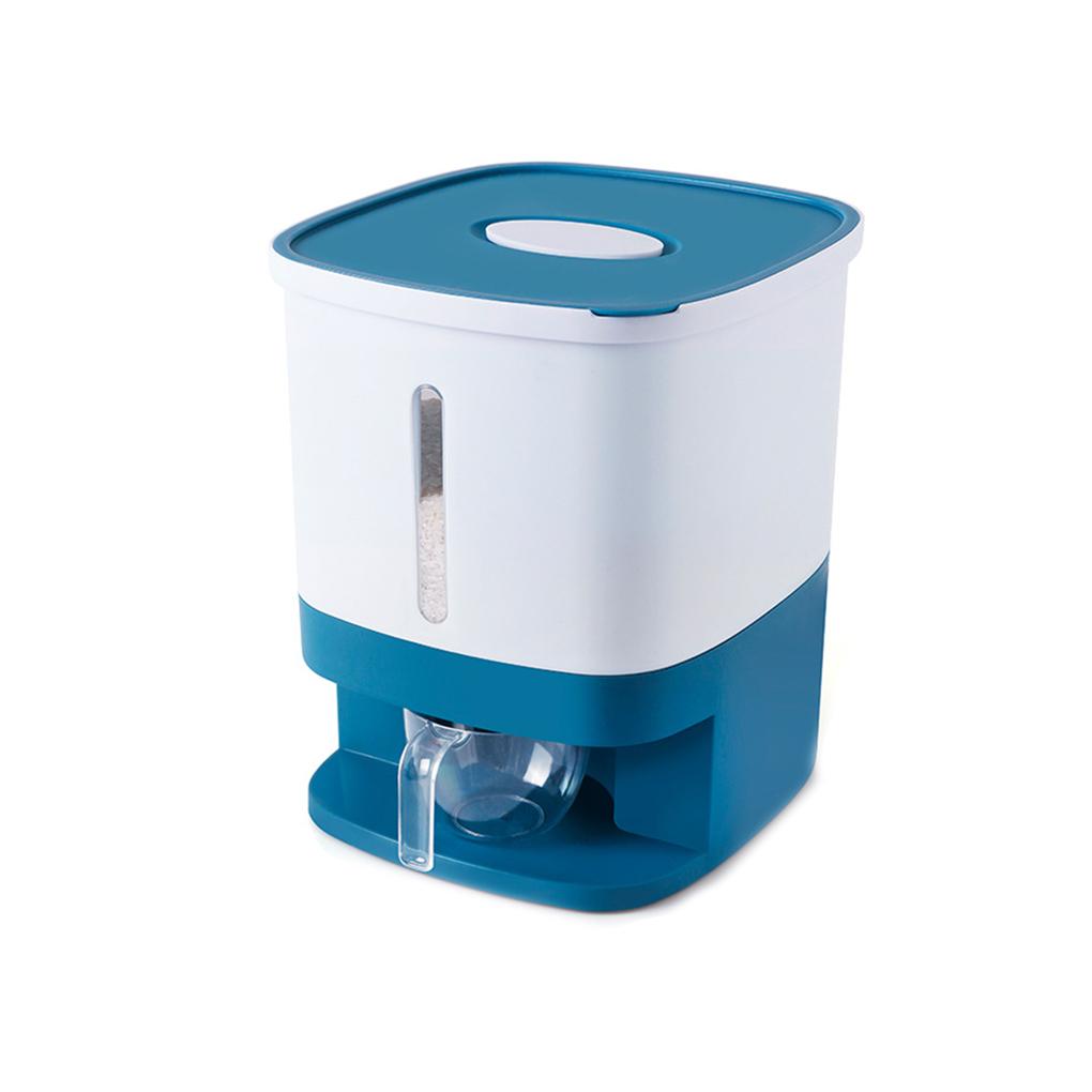 10KG Rice Bucket Dispenser Sealed Grain Case Cereal Food Storage Box Moisture-proof Transparent Powder Boxes Tank