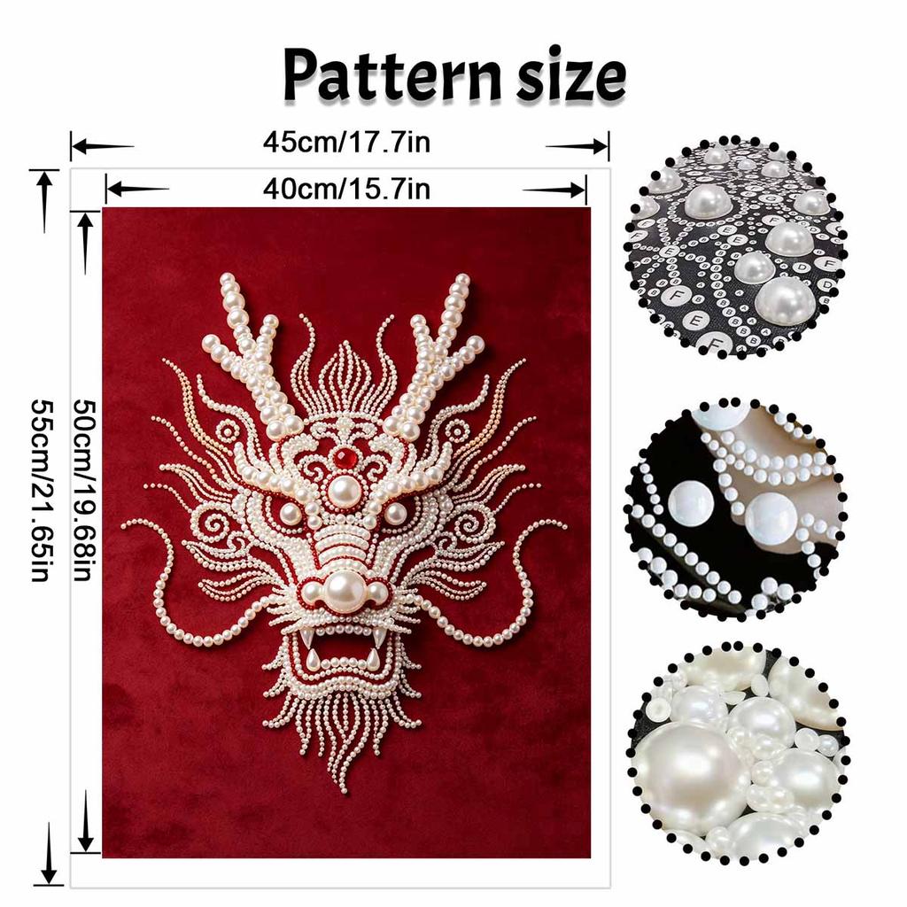 5D DIY Pearl Diamond Painting Kit Majestic Dragon Full Drill Embroidery Mosaic Art Home Wall Decor Gift
