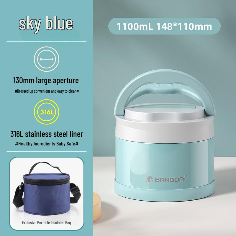 Doppelschichtige isolierte Edelstahl-Lunchbox für Kinder und Erwachsene