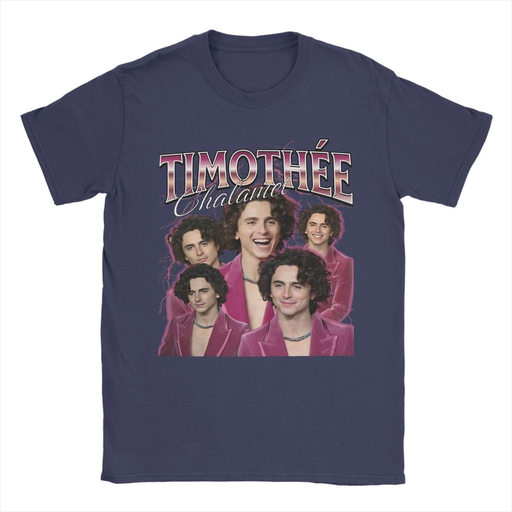 Timothee Chalamet American Actor Cotton TShirt For Mens Summer Classic TShirts ONeck Hippie Tees Oversized Pattern Clothes