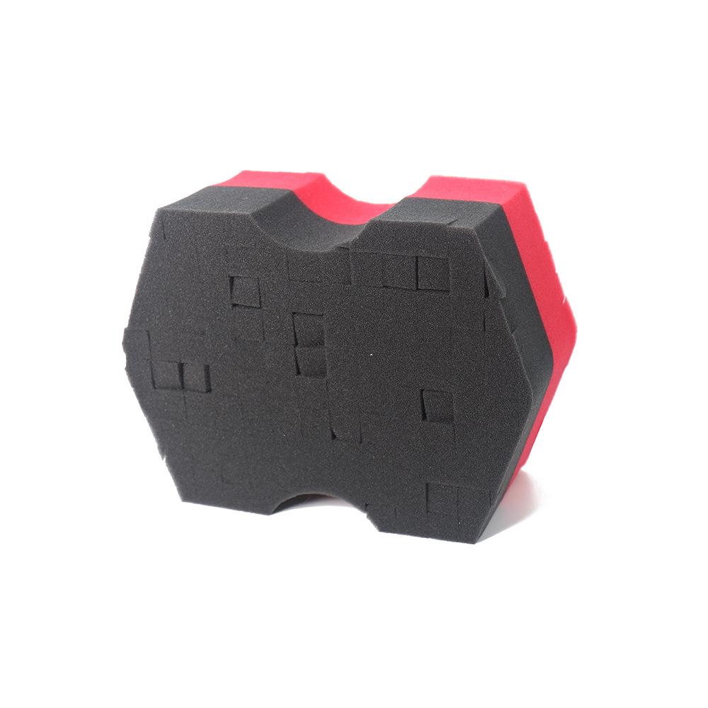 

1/2PCS Double Side Cross-Cut Red/Black Sponge 2.0 Better Grip and Access Tight Spaces For Rinseless Car Wash