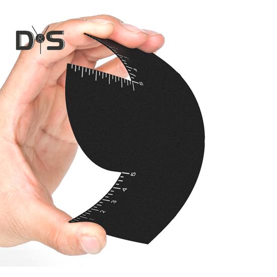 1/2 Stück Haarstyling-Vorlage für Männer, Farbverbesserung, Friseurkarte mit Messanzeige, Anleitung zur Haarlinienaufstellung für Männer, Formgebung der Haarschnitt-Vorlage