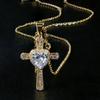 Full Diamond Cross Love Necklace High Sense Simple Premium Durable Quality Useful Practical Reliable Efficient