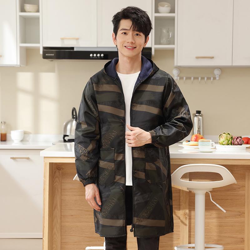 

Men s Extra Long Waterproof Camouflage Workwear Coat with Velvet Lining 2XL