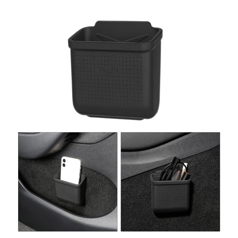 Car Storage Box Pocket Center Console Organizer Door Side Storage Box Pocket, Card Coin Container Case- for