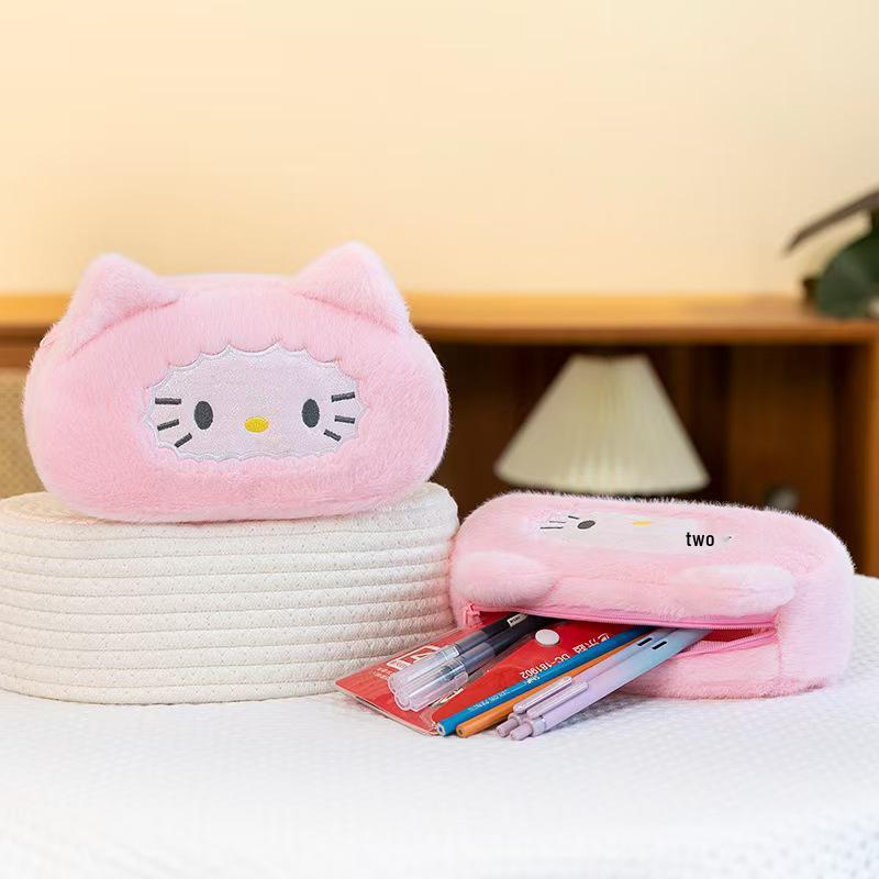 Cartoon Panda Plush Pencil Case & Coin Purse - Cute Children s Stationery Accessory