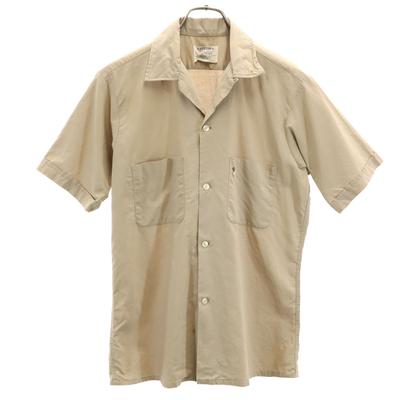 60er Jahre Vintage USA hergestellt offener Kragen Kurzarm Hemd S Herren Gebraucht