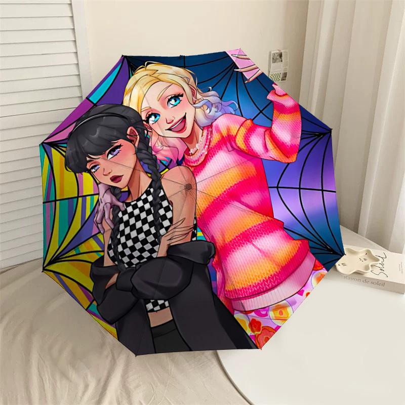 

1PC Spider web Umbrella-8-Rib Reinforced, Automatic Open, Lightweight & Durable, Cute Fashion Accessory for Outdoor-T153