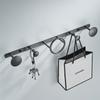 Gun Gray Creative Bathroom Coat Rack Hooks Wall-mounted Brushed Gold Brass Bedroom Circle Hanger Bathroom Accessories Chrome