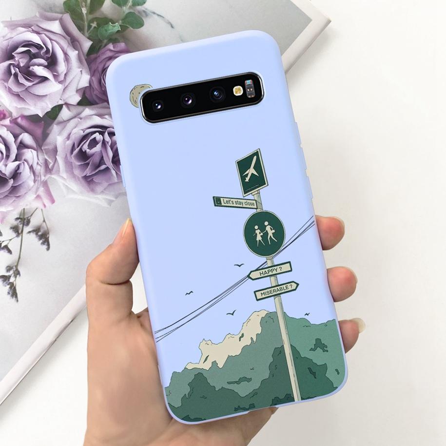 For Samsung S10 Plus SM-G975F Case Cute Dinosaur Duck Cartoon Soft Silicone Phone Cover For Samsung Galaxy S10 S10e G973F Bumper