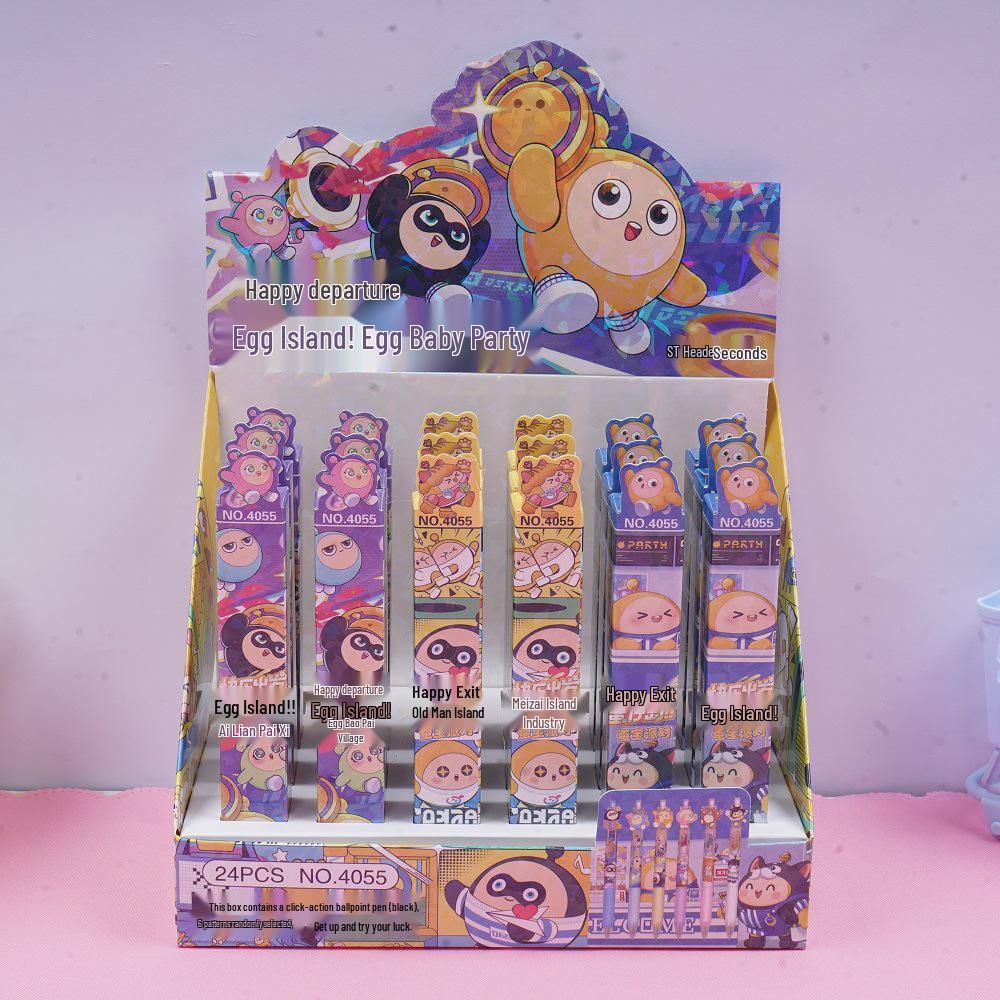 Sanrio Starry Night Magician Pen - Smooth Writing Click Pen with Cute Stickers for Students